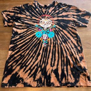 PIXAR‎ DISNEY Coco Tie Dye Long Sleeve Shirt Mens 3XL XXXL Shirt De Los Muertos